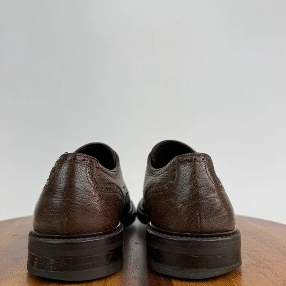 Mens Antonio Maurizi Brown Leather Wingtip Brogue Dress Shoes Size 42 US 9 D GUC